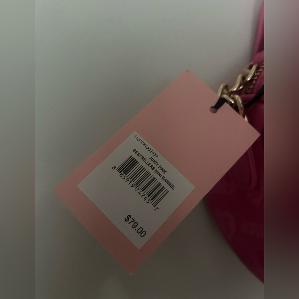 Viral Juicy Couture Valentines Pink Hearts Barrel Bag - Picture 2 of 4
